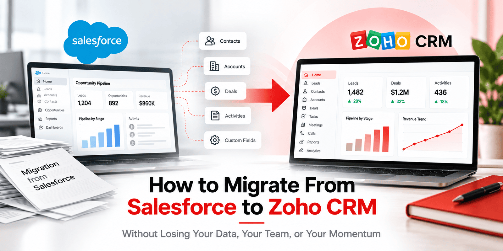 How to Migrate From Salesforce to Zoho CRM Without Losing Your Data